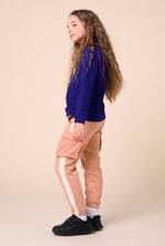 Embroidery Print Waffle Sweatshirt  (5yrs-11yrs)