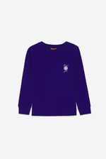 Embroidery Print Waffle Sweatshirt  (5yrs-11yrs)