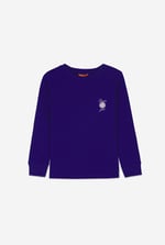 Embroidery Print Waffle Sweatshirt  (5yrs-11yrs)