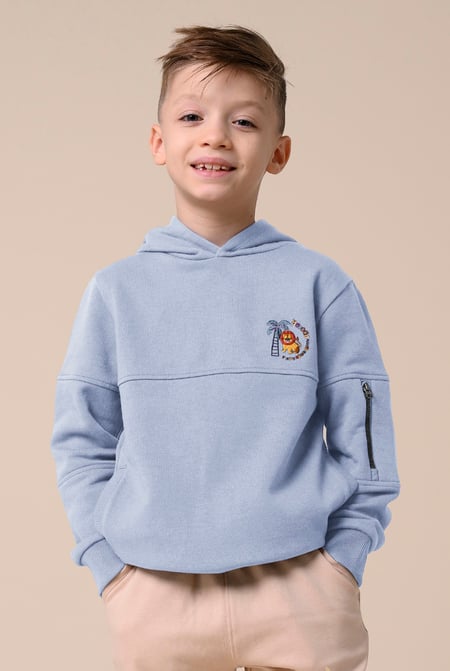 Boys Green  Embrodiery Print Hoodie  ( 6yrs-11yrs)