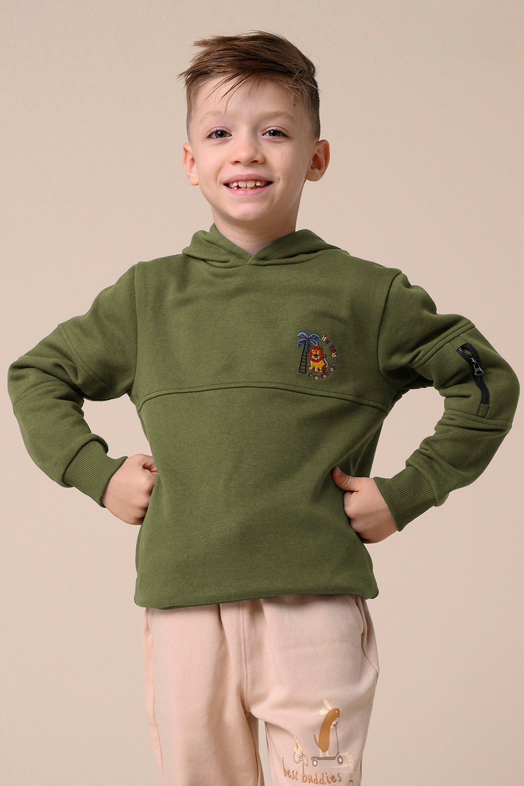 Boys  Embrodiery Print Hoodie  ( 6yrs-11yrs)