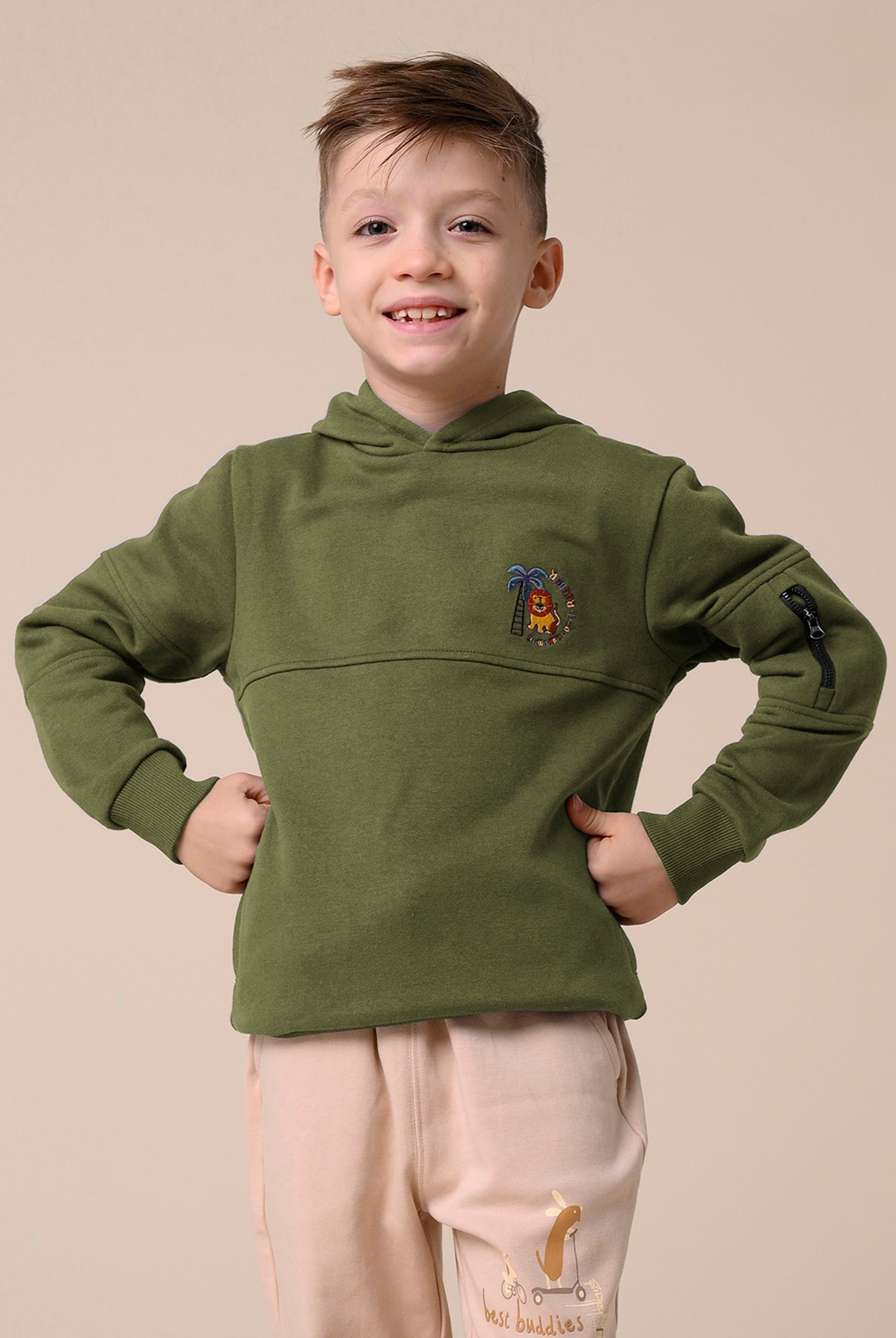 Boys  Embrodiery Print Hoodie  ( 6yrs-11yrs)