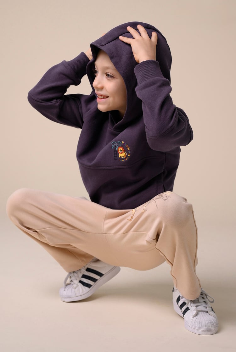 Boys  Embrodiery Print Hoodie  ( 6yrs-11yrs)