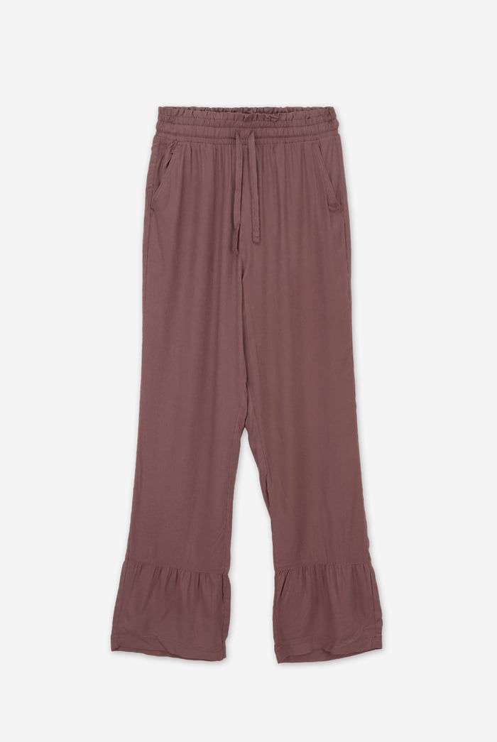 Womens Frill Trim Trouser