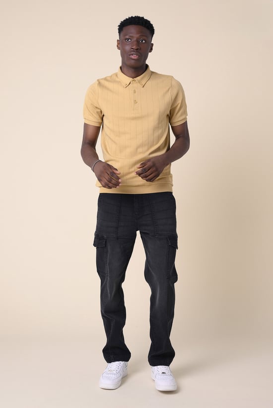 Mens Regular Fit Stretch Utility Jeans