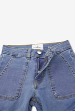 Girls Blue Denim Cargo Jeans