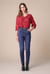 Womens Blue Tapared Leg Jeans