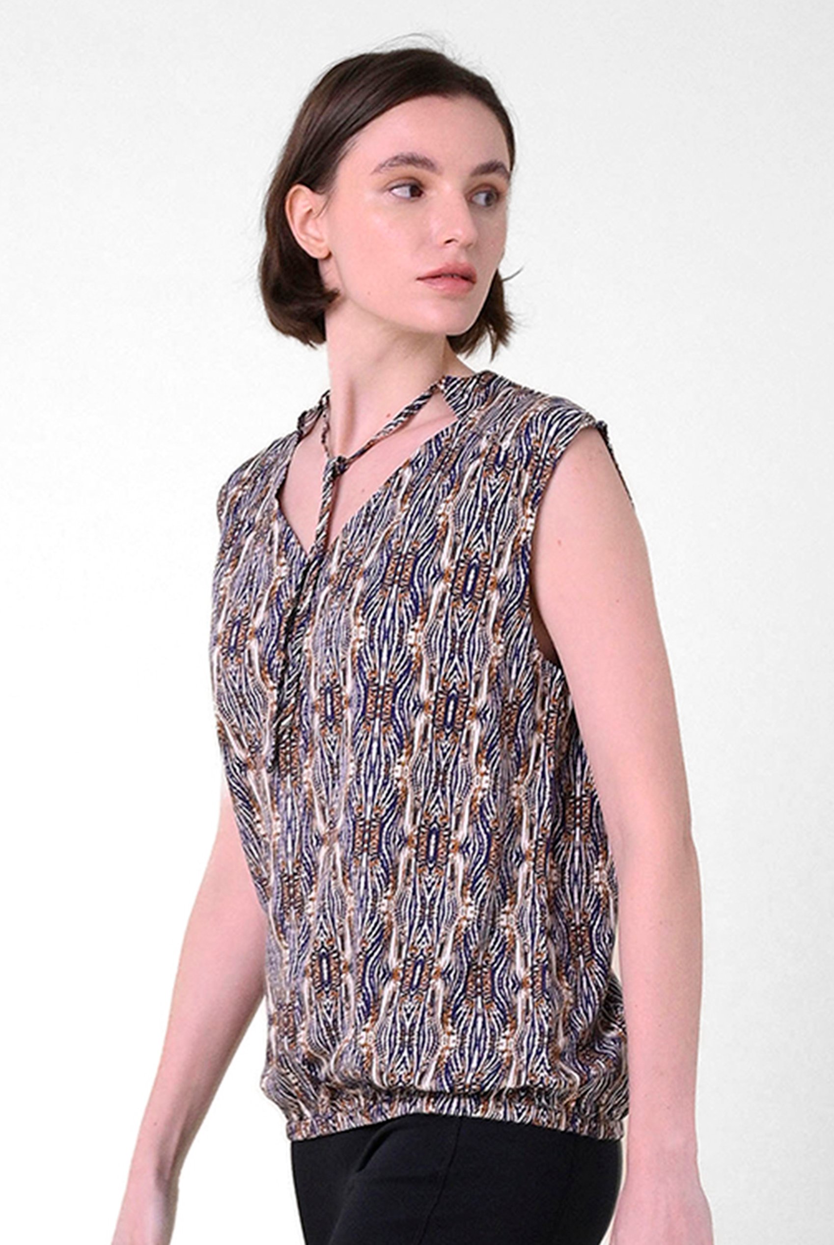 Womens Tie Neck Tops