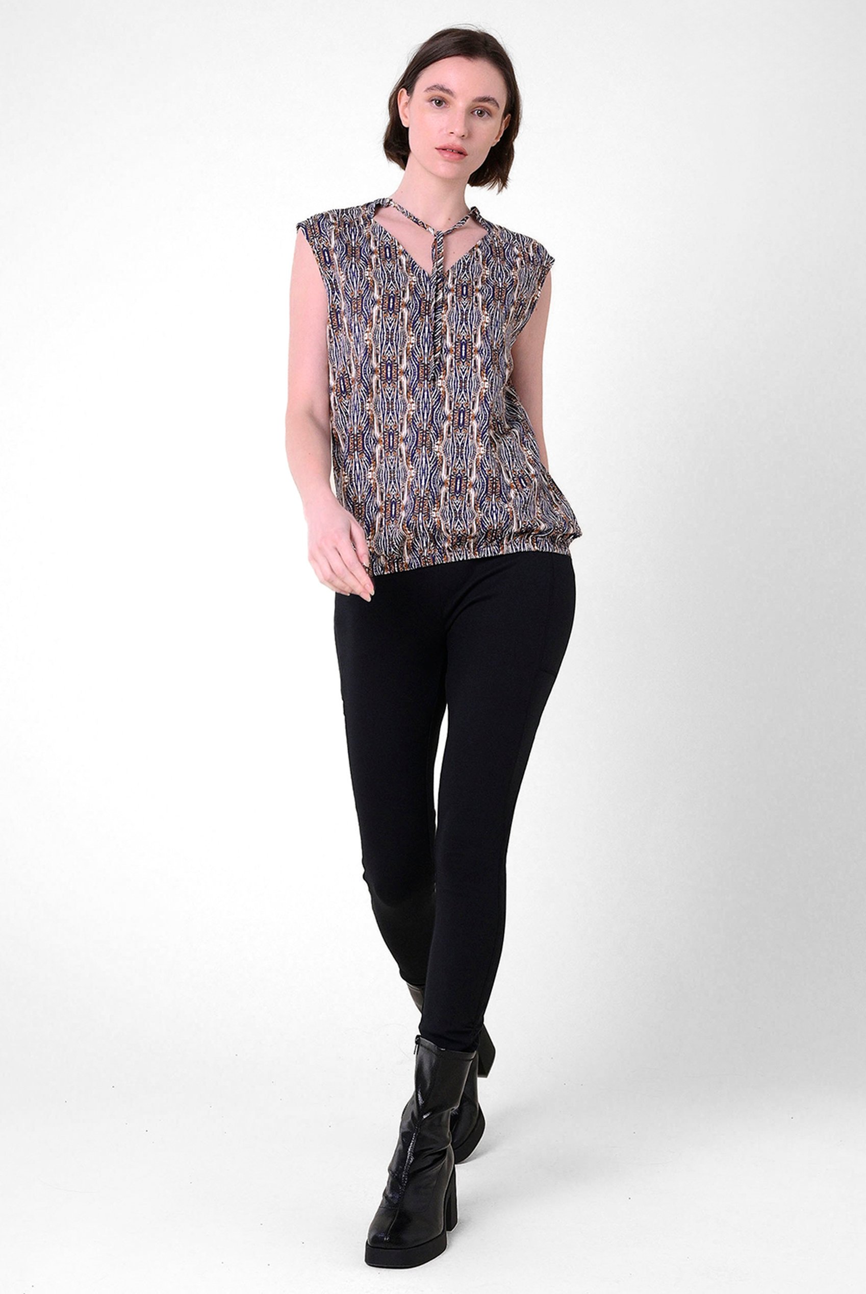 Womens Tie Neck Tops