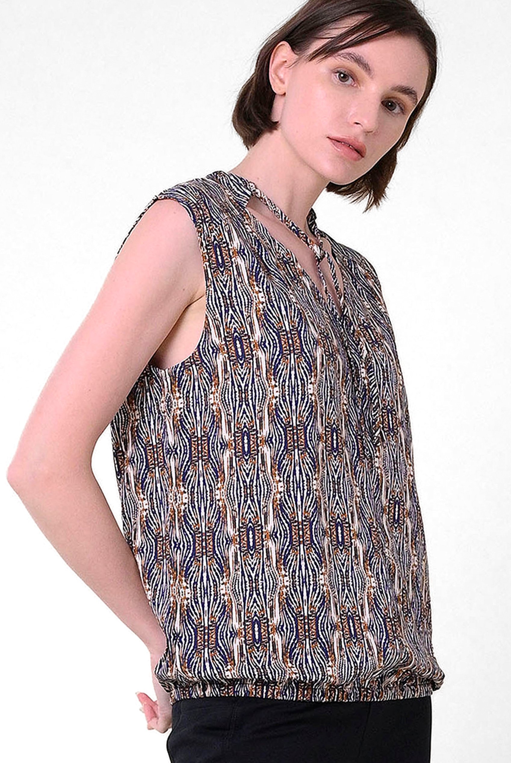 Womens Tie Neck Tops