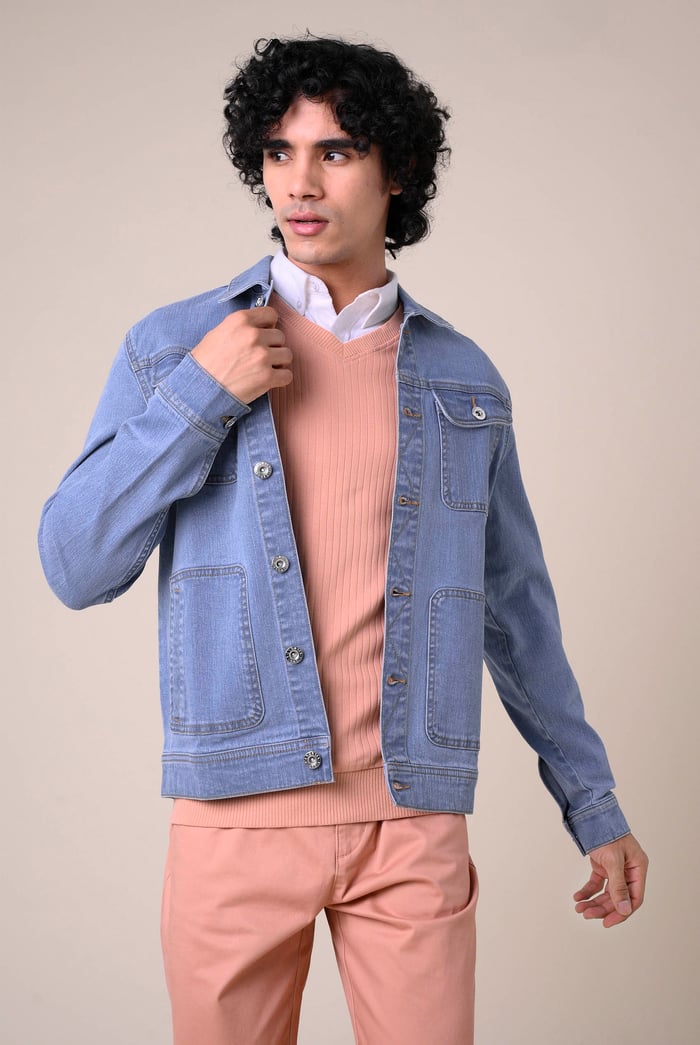 Mens Classic Blue Denim Jacket