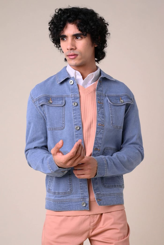 Mens Classic Blue Denim Jacket