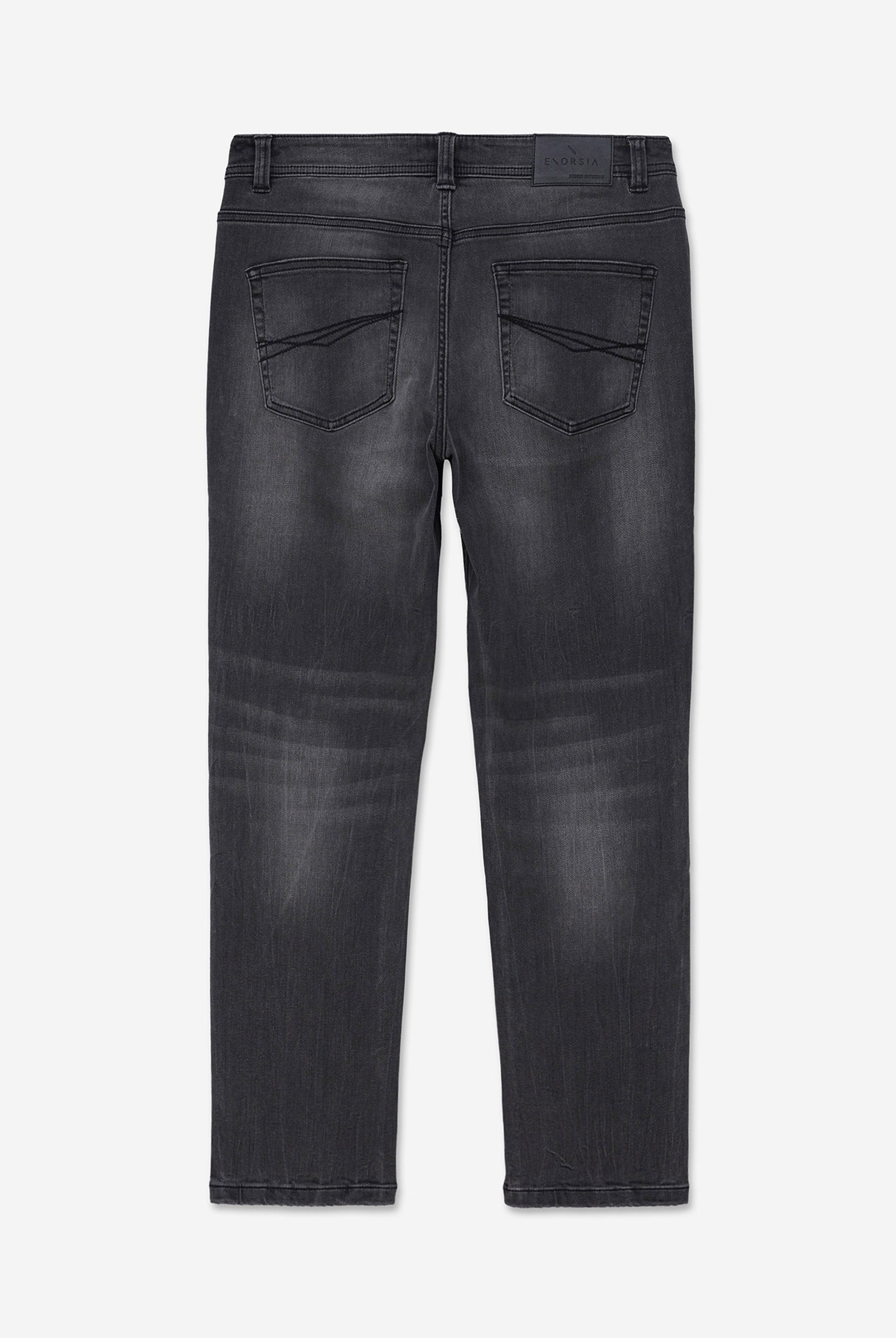 Regular Fit Distressed Stretch Denim Jeans