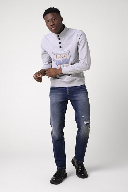 Mens Ripped Denim Jeans