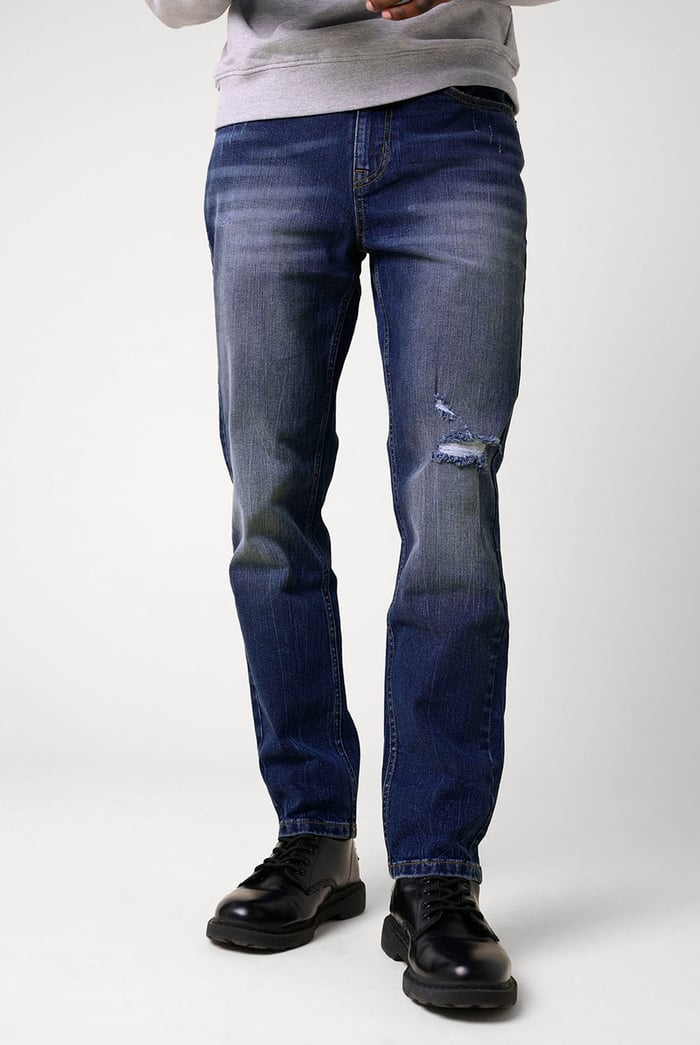 Mens Ripped Denim Jeans