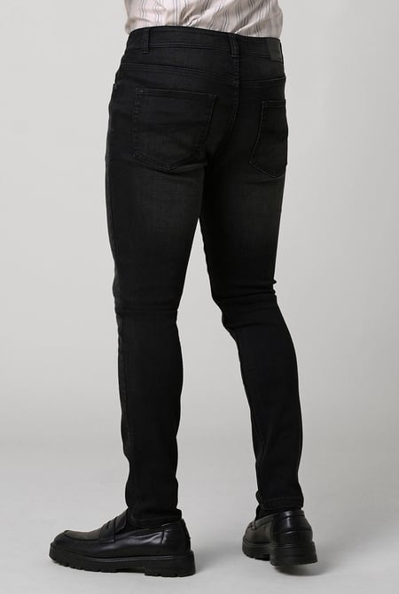 Mens Black Skinny Classic Stretch Jeans