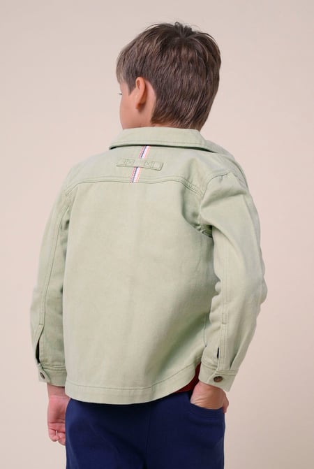 Boys Green Twill Overshirt (3yrs-9yrs)