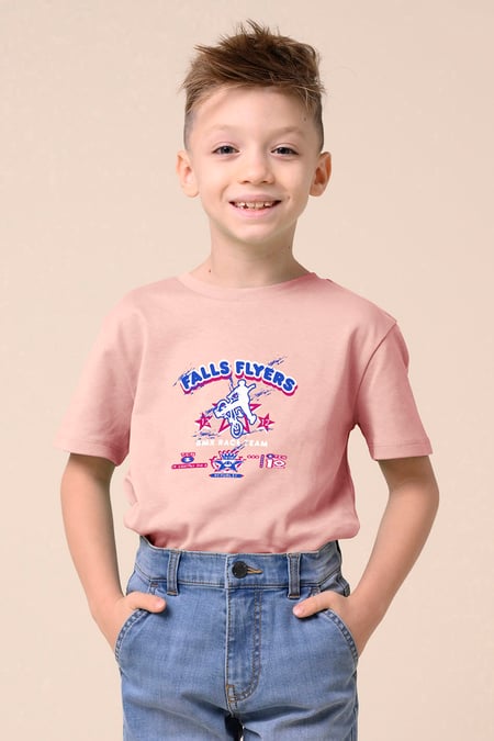 Boys Cream Falls Flyers T-Shirt ( 3yrs-9yrs)