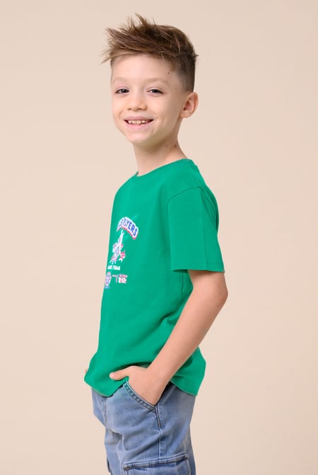 Boys Green Falls Flyers T-Shirt ( 3yrs-9yrs)