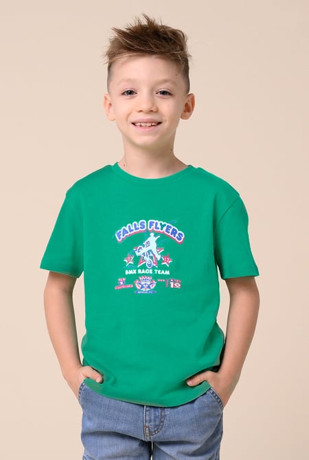 Boys Cream Falls Flyers T-Shirt ( 3yrs-9yrs)