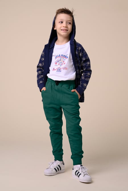 Boys Green Cut & Sew Jogger ( 6yrs-11yrs)