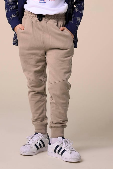 Boys Brown Cut & Sew Jogger ( 6yrs-11yrs)