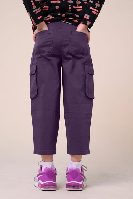 Girls Purple Straight Leg Cargo Trouser ( 3yrs-14yrs)