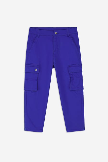 Girls Blue Straight Leg Cargo Trouser ( 3yrs-14yrs)