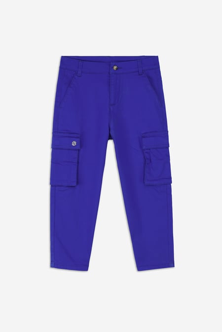 Girls Purple Straight Leg Cargo Trouser ( 3yrs-14yrs)