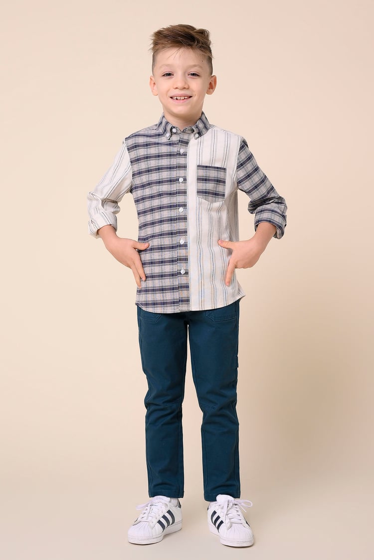 Enorsia Boys Mixed Check Shirt