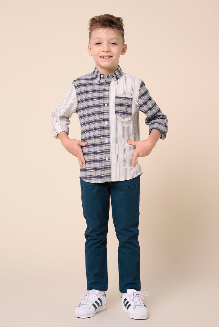 Enorsia Boys Mixed Check Shirt
