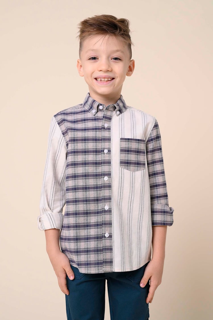 Enorsia Boys Mixed Check Shirt