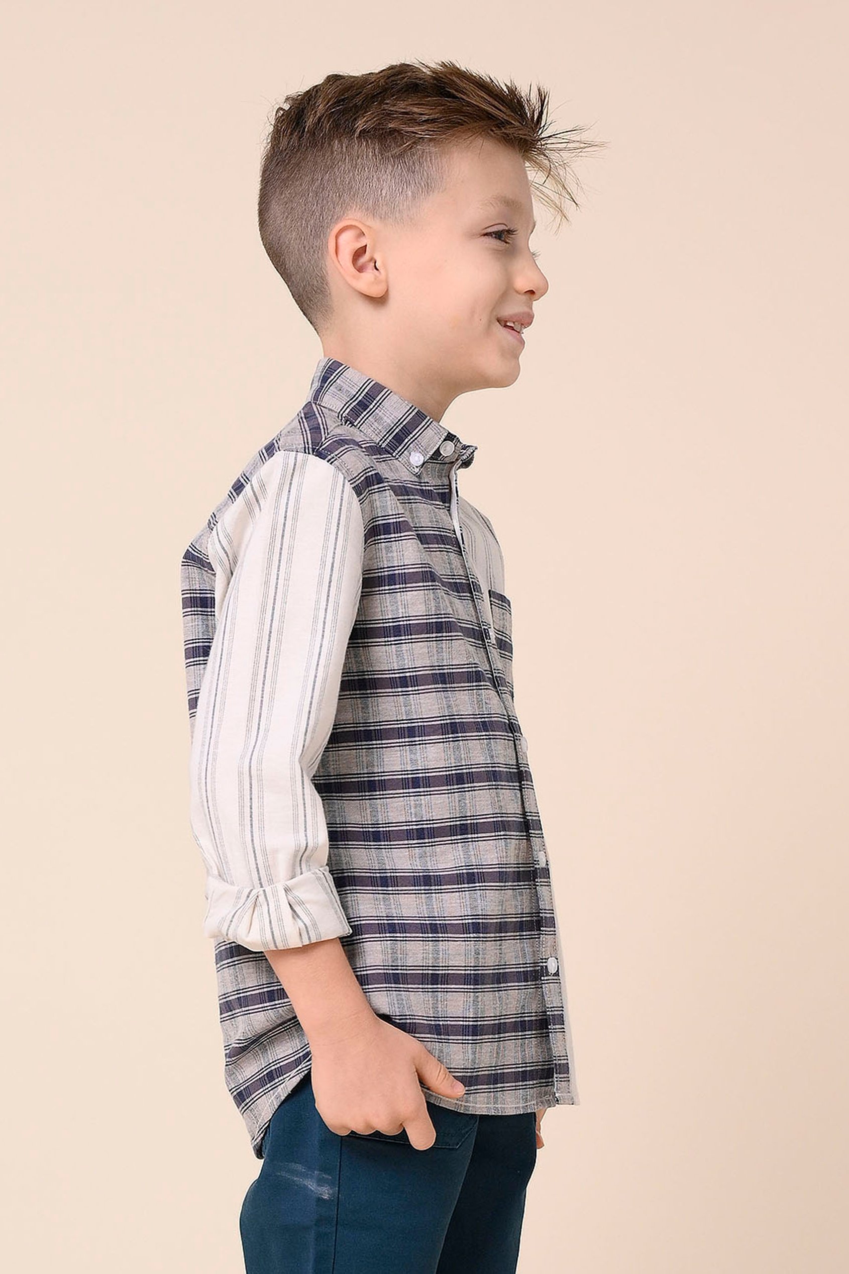 Enorsia Boys Mixed Check Shirt