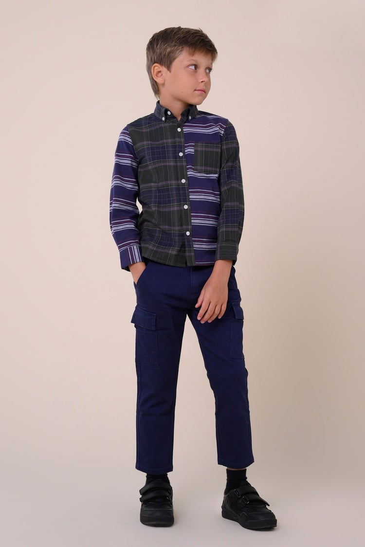 Enorsia Boys Mixed Check Shirt