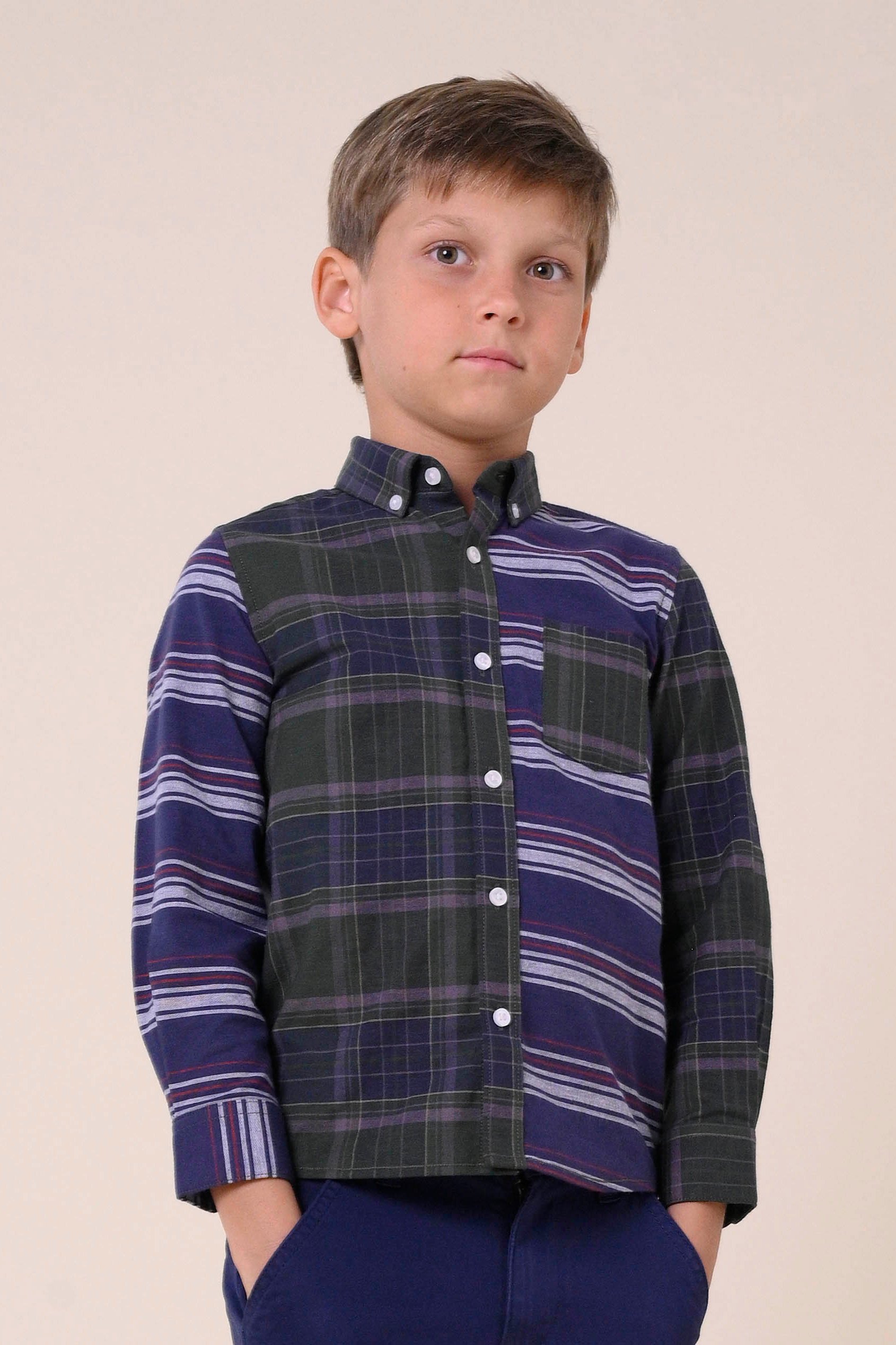 Enorsia Boys Mixed Check Shirt