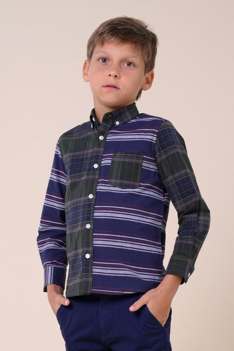 Enorsia Boys Mixed Check Shirt