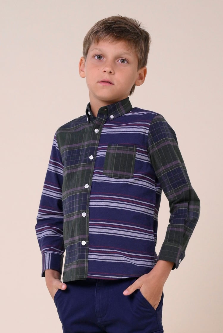Enorsia Boys Mixed Check Shirt