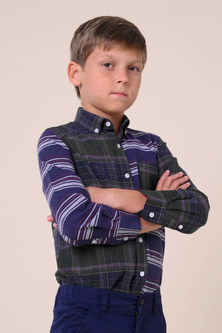 Enorsia Boys Mixed Check Shirt
