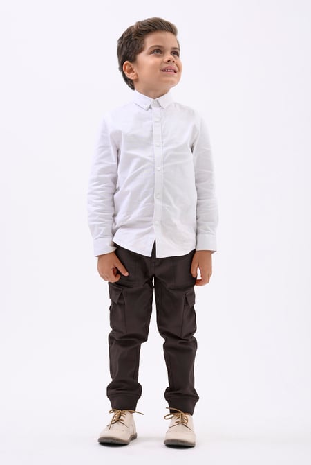 Boys Brown Cotton-Rich Cargo Jogger ( 3yrs-14yrs)
