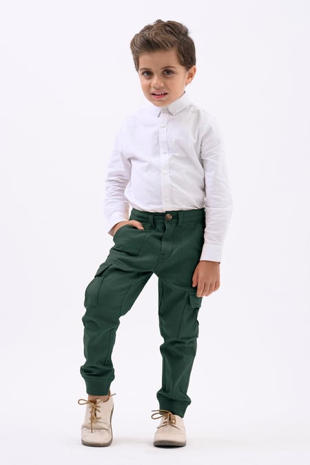 Boys Brown Cotton-Rich Cargo Jogger ( 3yrs-14yrs)