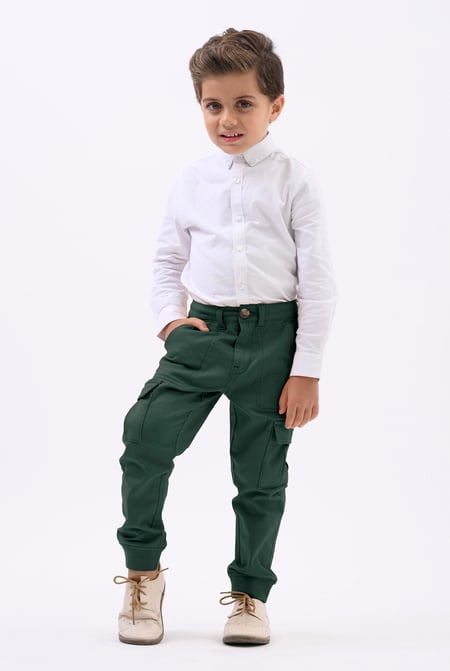 Boys Brown Cotton-Rich Cargo Jogger ( 3yrs-14yrs)