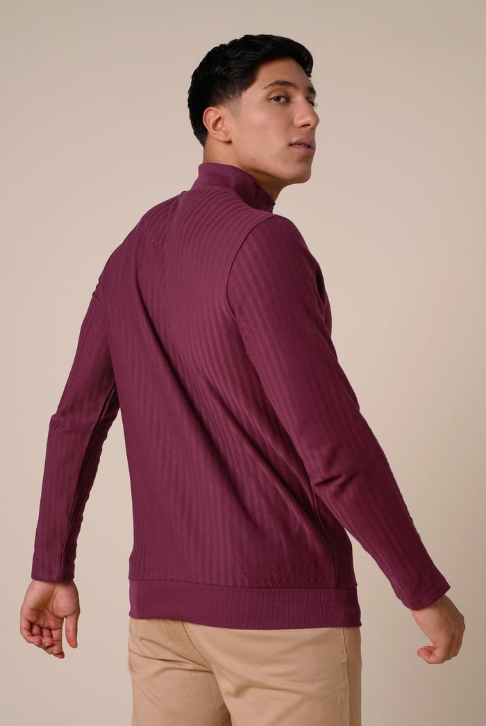 Mens Half Zip Funnel Neck Sweatshirt