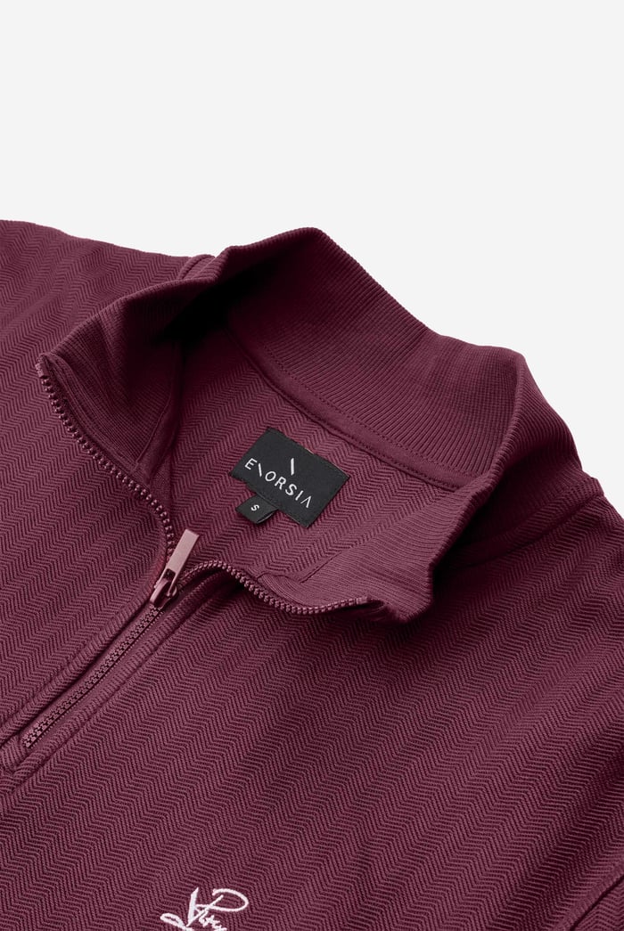 Mens Half Zip Funnel Neck Sweatshirt