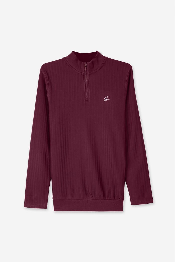 Mens Half Zip Funnel Neck Sweatshirt