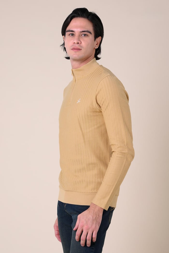 Mens Half Zip Funnel Neck Sweatshirt