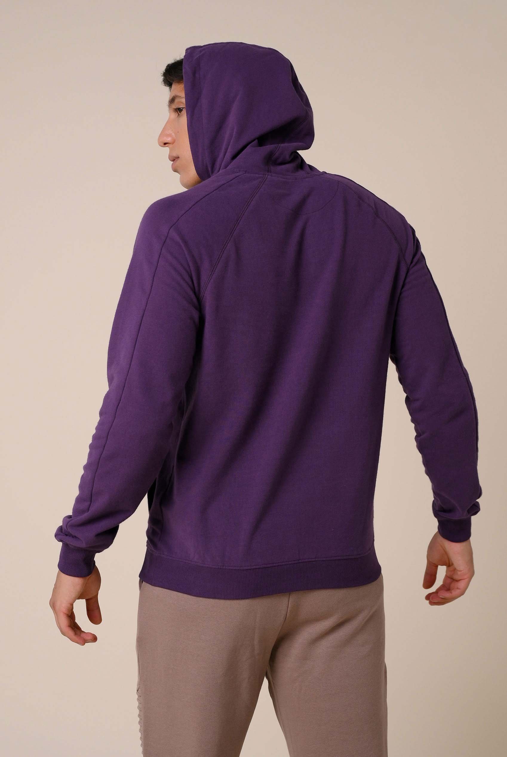 Raglan Sleeve Chest Print Hoodie