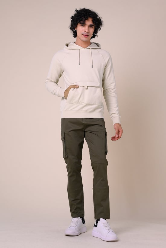 Flap Detail Kangaroo Pocket Hoodie