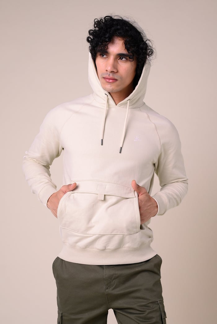 Flap Detail Kangaroo Pocket Hoodie