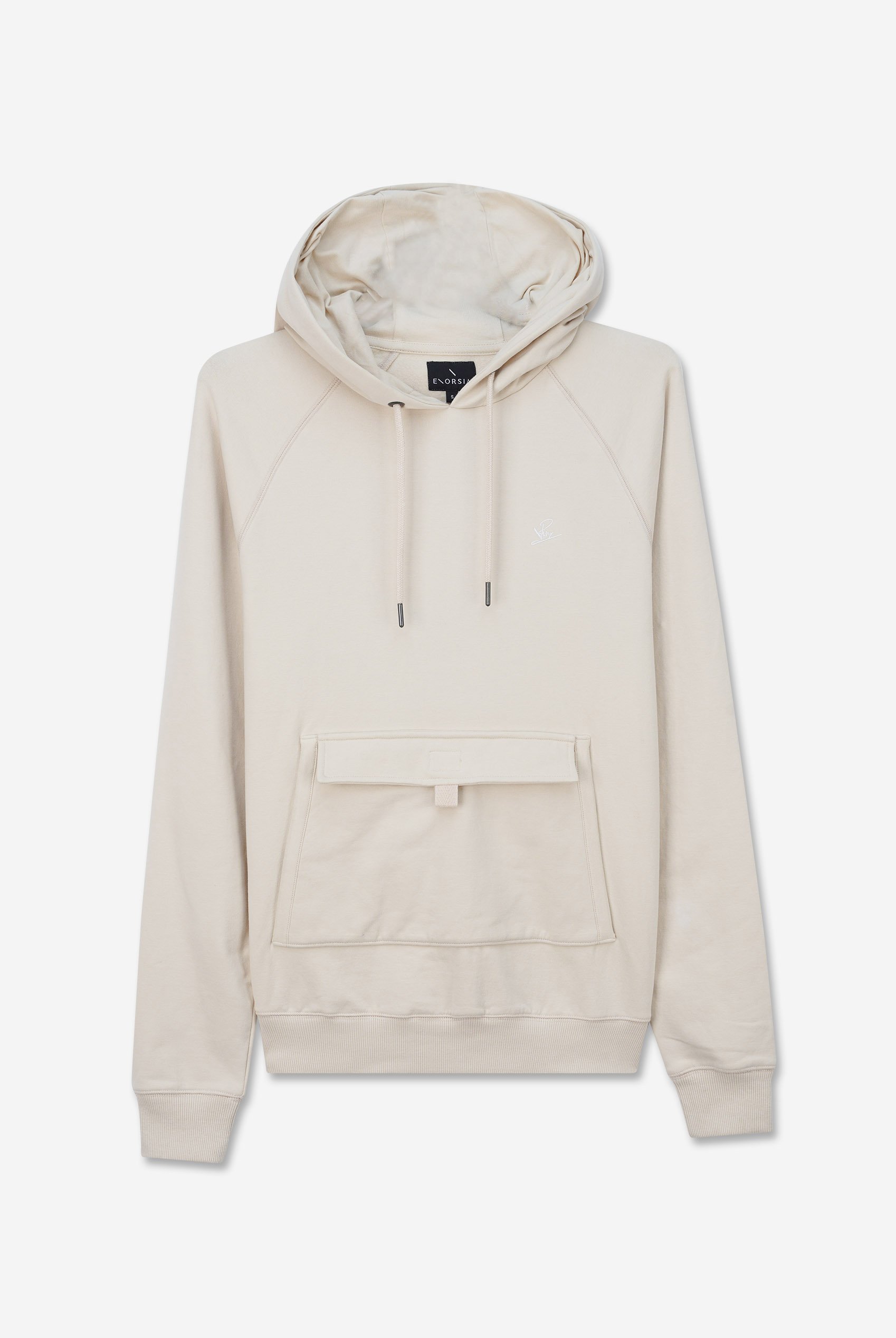 Flap Detail Kangaroo Pocket Hoodie