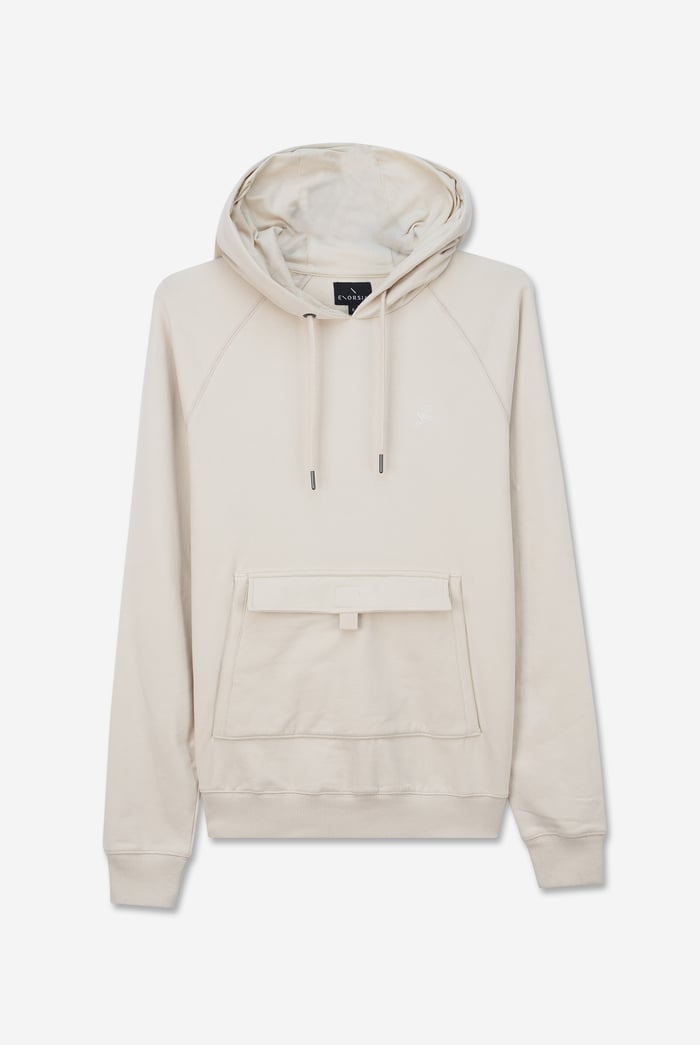 Flap Detail Kangaroo Pocket Hoodie
